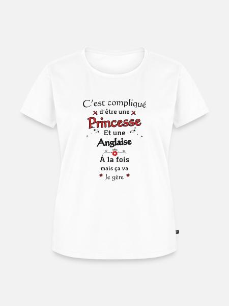 Englische Prinzessin - Frauen Premium Bio T-Shirt - Weiß