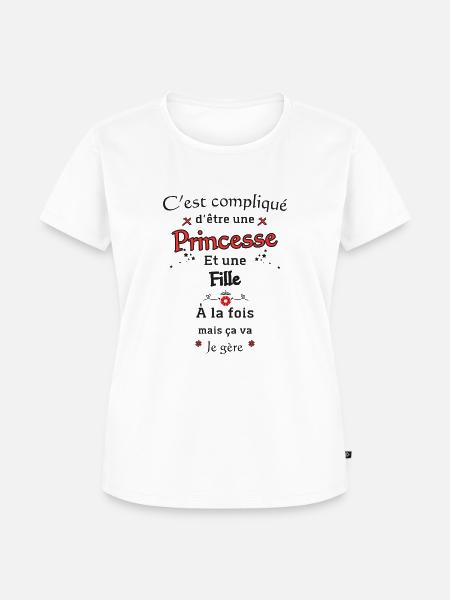 Prinzessin Mädchen - Frauen Premium Bio T-Shirt - Weiß