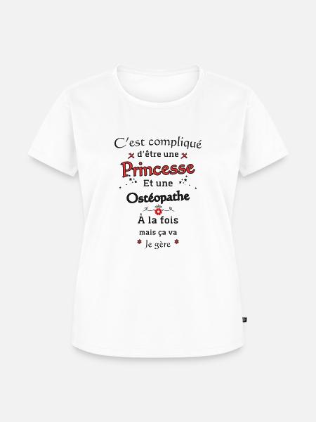 Osteopathin Prinzessin - Frauen Premium Bio T-Shirt - Weiß