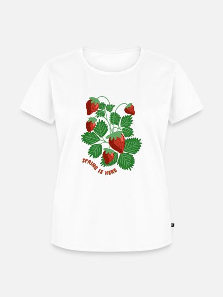 Erdbeeren - Frauen Premium Bio T-Shirt - Weiß