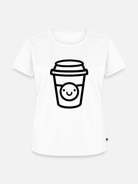Kaffeebecher - Frauen Premium Bio T-Shirt - Weiß
