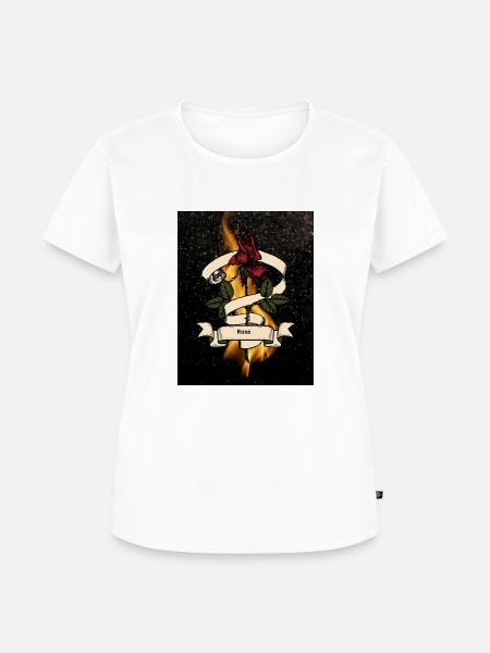 Rose - Frauen Premium Bio T-Shirt - Weiß