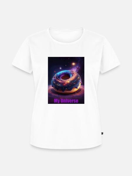 Donut universum - Frauen Premium Bio T-Shirt - Weiß