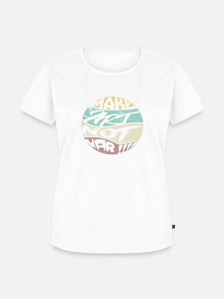 make art not war - Frauen Premium Bio T-Shirt - Weiß