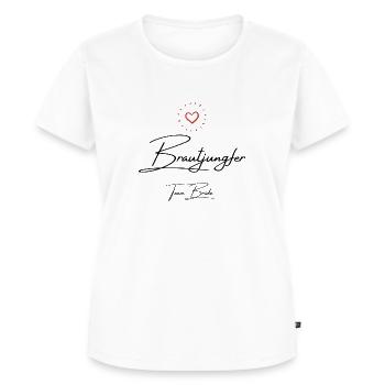 Team Bride Brautjungfer - Frauen Premium Bio T-Shirt - Weiß - Vorne - AI Model Female 172 dark (172cm)