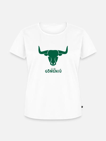 Stier-Sternzeichen-Logo-China-Schrift - Frauen Premium Bio T-Shirt - Weiß