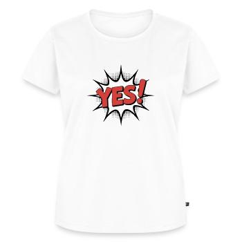 YES! Comic Burst - Women's Premium Organic T-shirt - white - Front - AI Model Female 172 dark (172cm)