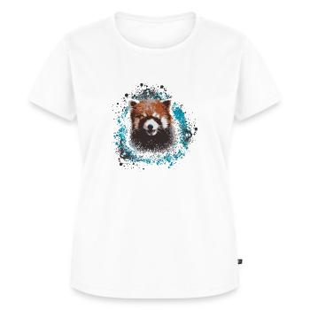 Red panda,graffiti painting,panda bear, bear, red - Women's Premium Organic T-shirt - white - Front - AI Model Female 172 dark (172cm)