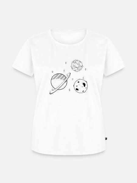 Space Planets - Frauen Premium Bio T-Shirt - Weiß