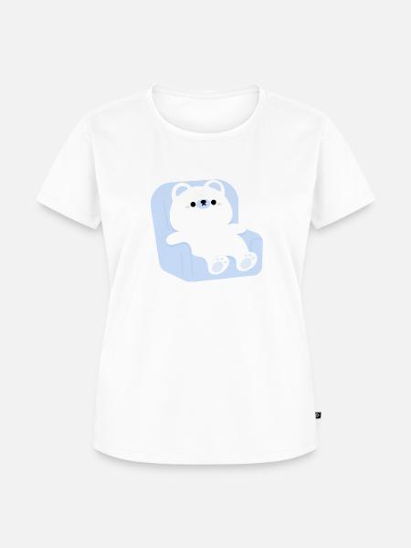 Müder Eisbär - Frauen Premium Bio T-Shirt - Weiß