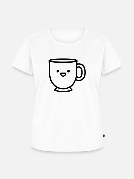 Kaffeebecher - Frauen Premium Bio T-Shirt - Weiß