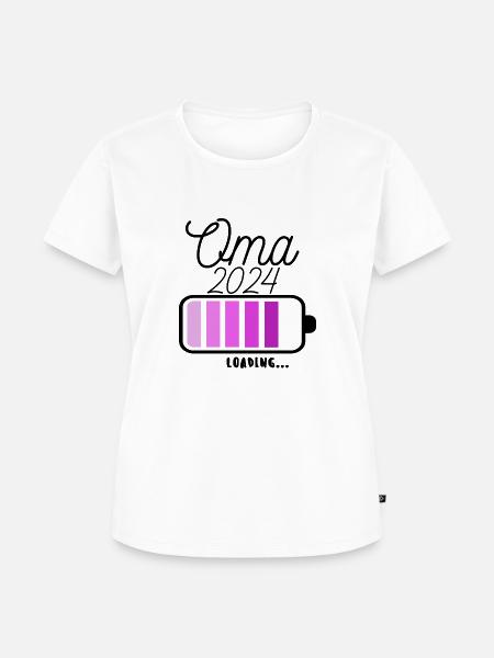 Oma Loading 2024 - Schwangerschaftsankündigung - Frauen Premium Bio T-Shirt - Weiß