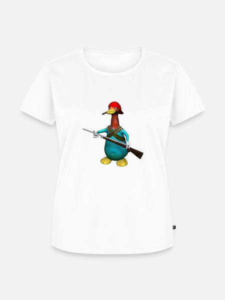 Hunting Duck - Frauen Premium Bio T-Shirt - Weiß