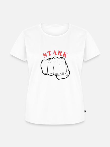 Starke Faust - Frauen Premium Bio T-Shirt - Weiß