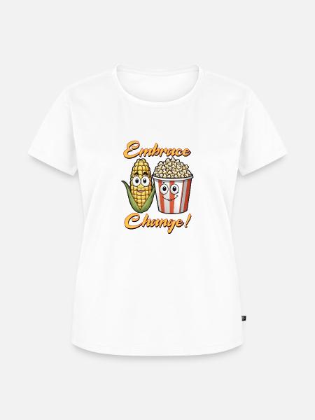 Begrüßen Sie den Wandel - Frauen Premium Bio T-Shirt - Weiß