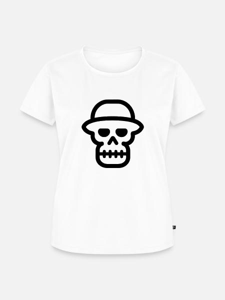 Schädel - Frauen Premium Bio T-Shirt - Weiß