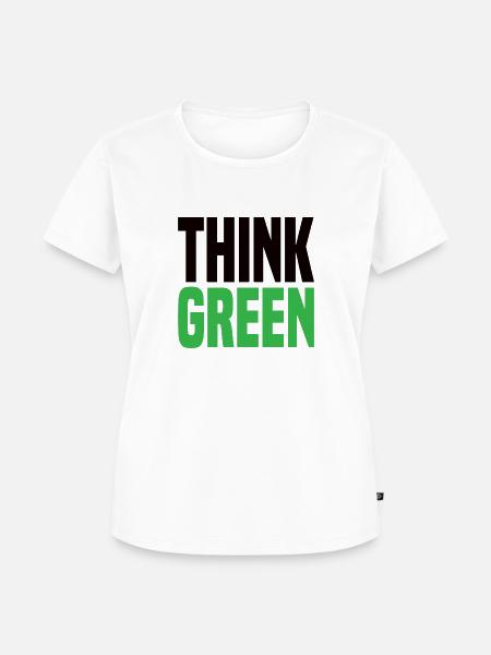 Think Green - Frauen Premium Bio T-Shirt - Weiß