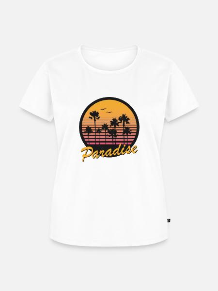 Paradise Sunset - Frauen Premium Bio T-Shirt - Weiß