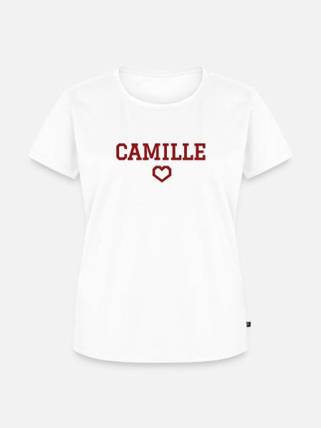 Camille Herz - Frauen Premium Bio T-Shirt - Weiß