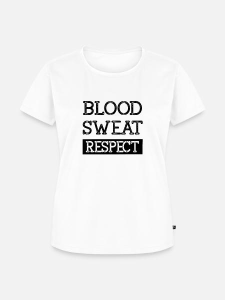 Blutschweiß Respekt - Frauen Premium Bio T-Shirt - Weiß