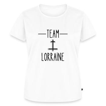 team lorraine - T-shirt Premium bio Femme - blanc - Devant - AI Model Female 172 dark (172cm)
