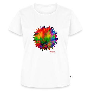"Paint4" by Acryl Galerie & Design - Frauen Premium Bio T-Shirt - Weiß - Vorne - AI Model Female 172 dark (172cm)