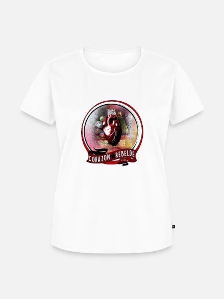 Corazòn Rebelde - Frauen Premium Bio T-Shirt - Weiß