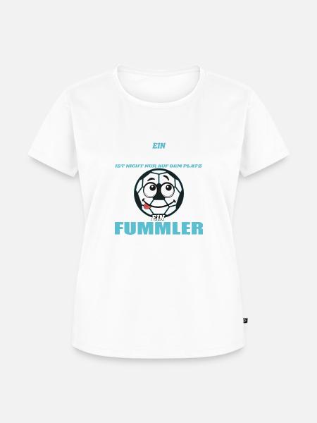 Fussballer fummeln gern - Frauen Premium Bio T-Shirt - Weiß