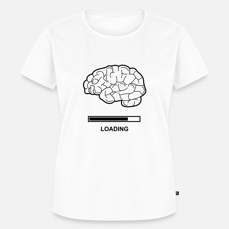 Brain Loading - Frauen Premium Bio T-Shirt - Weiß