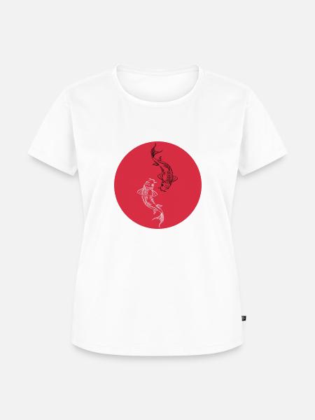 Koi-Karpfen - Frauen Premium Bio T-Shirt - Weiß