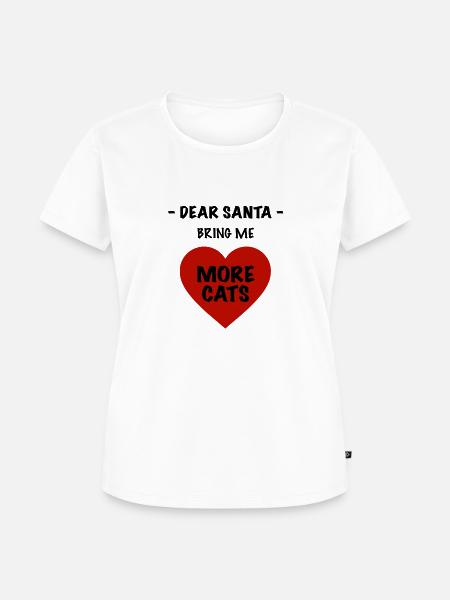 Weihnachtsdesign Katze - Frauen Premium Bio T-Shirt - Weiß