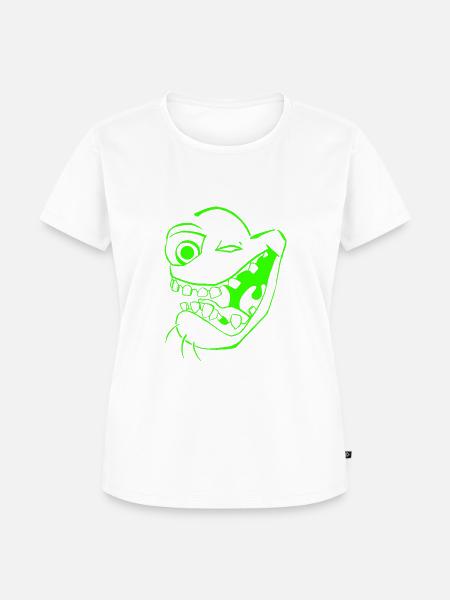 Freaky Emoji - Frauen Premium Bio T-Shirt - Weiß