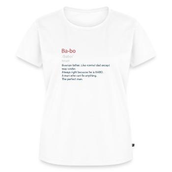 Babo SFRJ Balkan Geschenk Jugoslawien Jugo - Frauen Premium Bio T-Shirt - Weiß - Vorne - AI Model Female 172 dark (172cm)