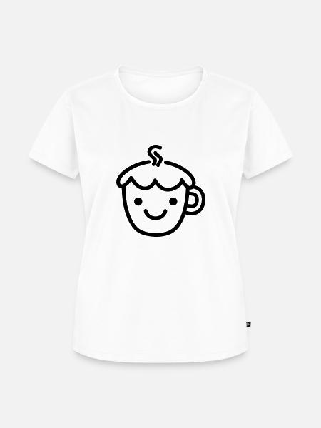 Kaffeebecher - Frauen Premium Bio T-Shirt - Weiß