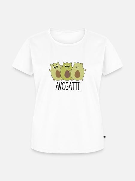 Acogatti versus Avocados - Frauen Premium Bio T-Shirt - Weiß
