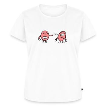 Witzige Eierköpfe - Frauen Premium Bio T-Shirt - Weiß - Vorne - AI Model Female 172 dark (172cm)