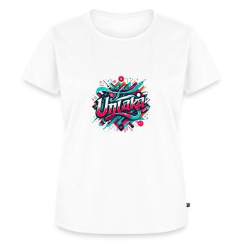 collection untaka wear - T-shirt Premium bio Femme - blanc - Devant - AI Model Female 172 dark (172cm)