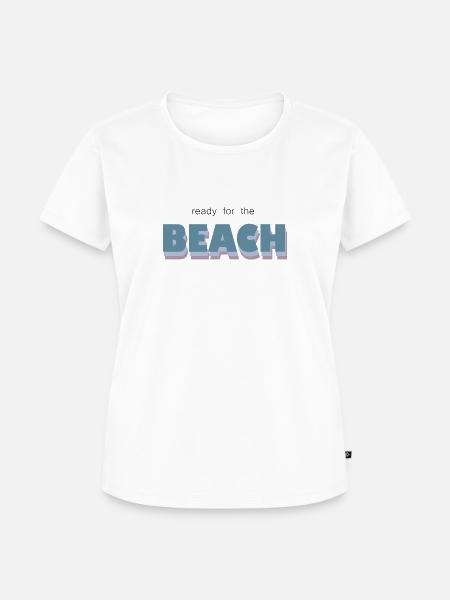 ready for the beach - Frauen Premium Bio T-Shirt - Weiß