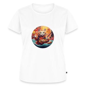 Cercle de délices culinaires - T-shirt Premium bio Femme - blanc - Devant - AI Model Female 172 dark (172cm)