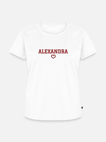 Alexandra Herz - Frauen Premium Bio T-Shirt - Weiß