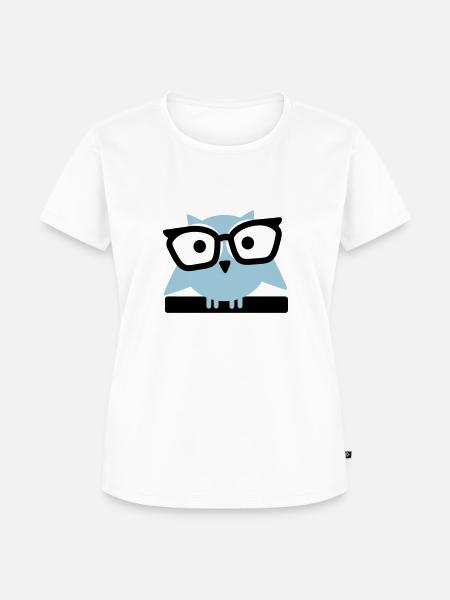 chouette lunettes - T-shirt Premium bio Femme - blanc