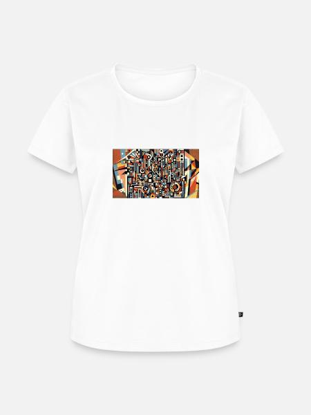 "Entfesseltes Chaos" - Frauen Premium Bio T-Shirt - Weiß