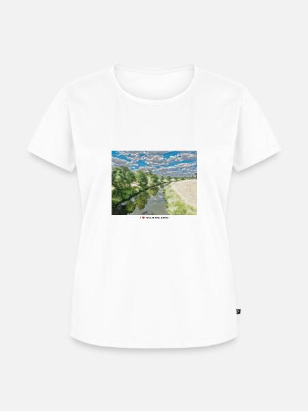 Bodeblick heller Stoff - Frauen Premium Bio T-Shirt - Weiß