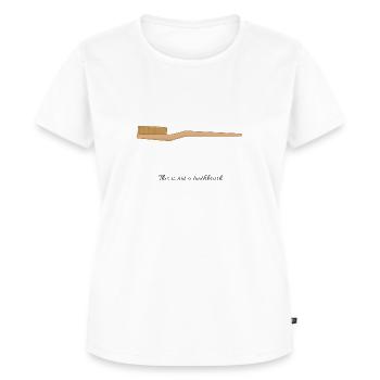 Dies ist keine Zahnbürste - Frauen Premium Bio T-Shirt - Weiß - Vorne - AI Model Female 172 dark (172cm)