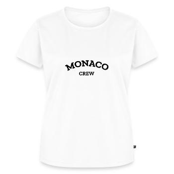 Monaco Crew - Monte Carlo - Mer Méditerranée - T-shirt Premium bio Femme - blanc - Devant - AI Model Female 172 dark (172cm)