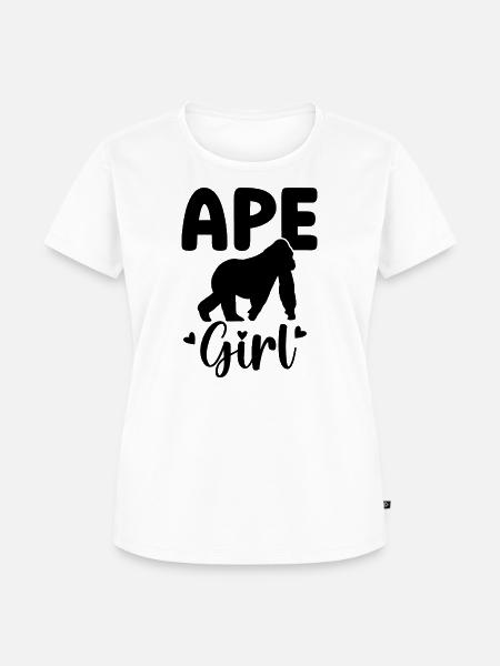 Ape Girl - Frauen Premium Bio T-Shirt - Weiß