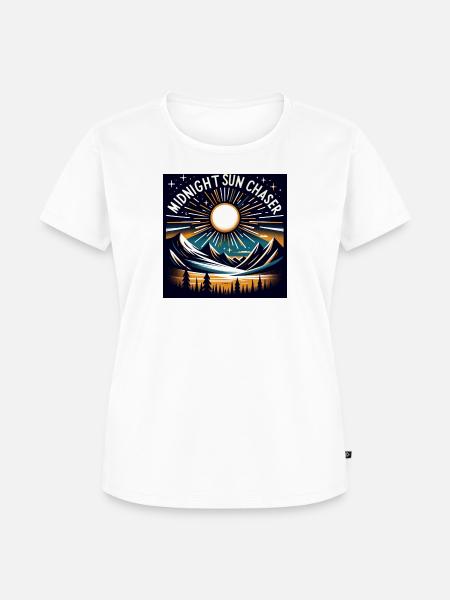 Mitternachtssonne Jäger - Frauen Premium Bio T-Shirt - Weiß