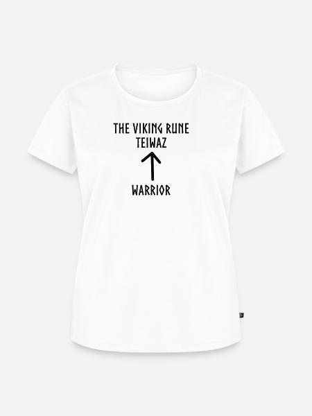 Wikinger Runen Shirts Krieger - Frauen Premium Bio T-Shirt - Weiß