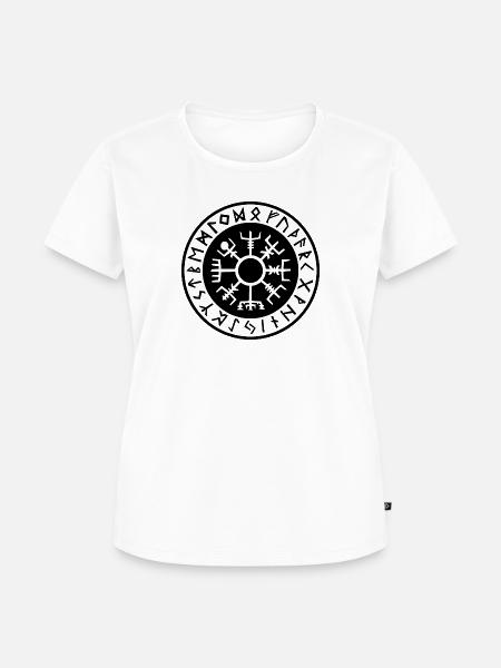 Schwarzes Vegvisir - Frauen Premium Bio T-Shirt - Weiß