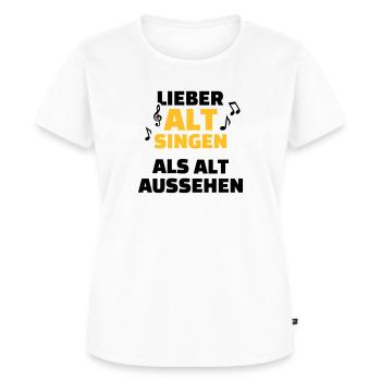 Chor - Frauen Premium Bio T-Shirt - Weiß - Vorne - AI Model Female 172 dark (172cm)